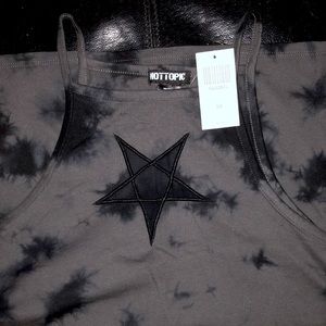Hot topic mesh pentagram tie dye tank top